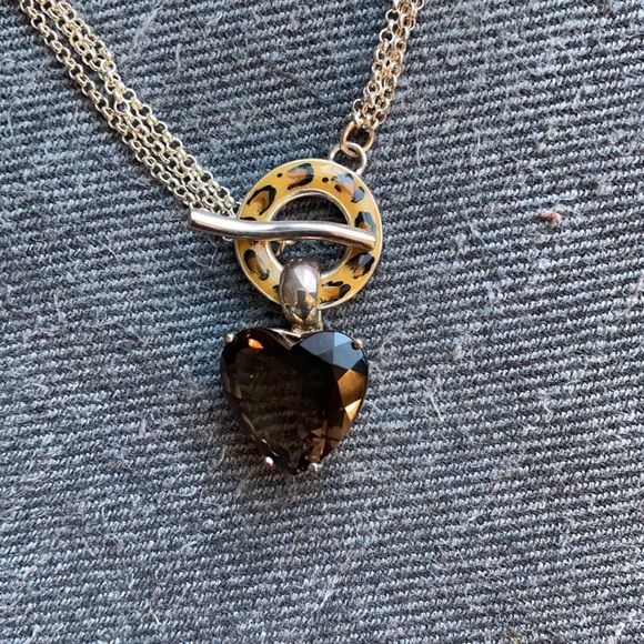 David Sigal Jewelry - David Sigal Sterling &Smoky Quartz Heart Necklace
